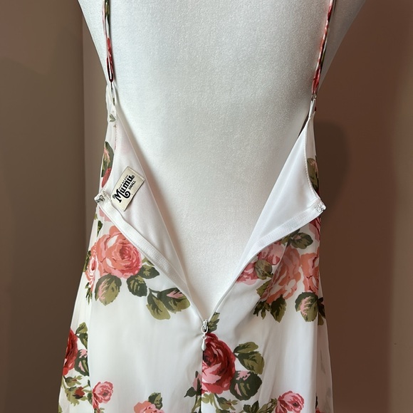 Show Me Your Mumu Kylie Mini Slip Dress Floral Rose White/Pink Spaghetti Strap S - Picture 5 of 9